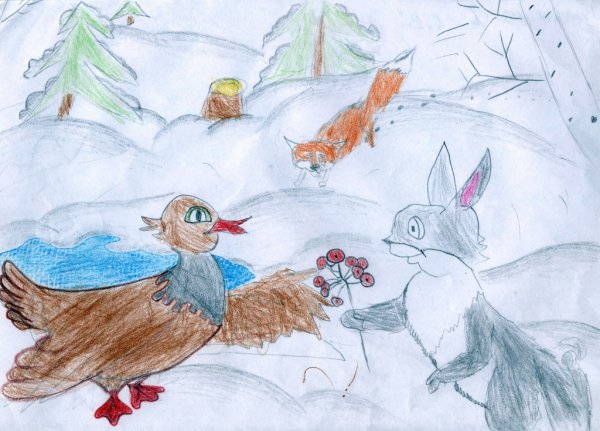 Рисование Мамина Сибиряка серая шейка