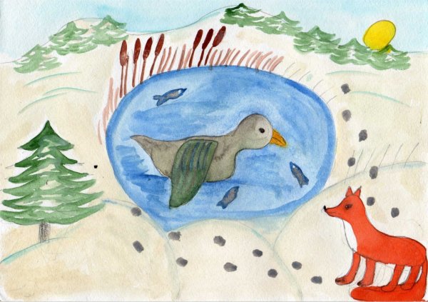 Рисование серая шейка