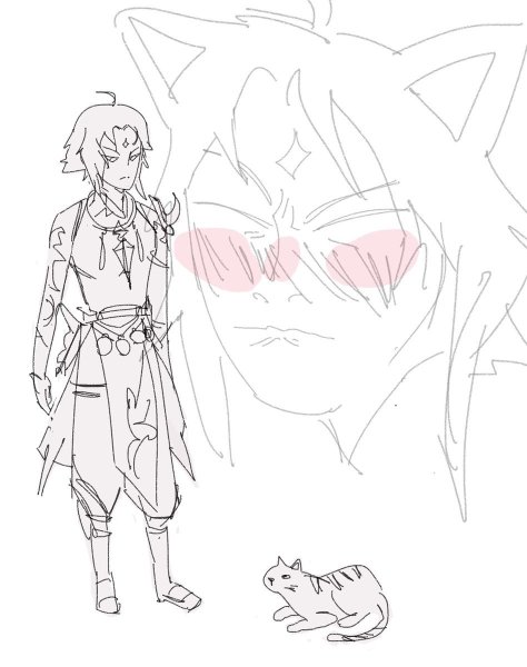 Геншин Импакт рисунок легкий