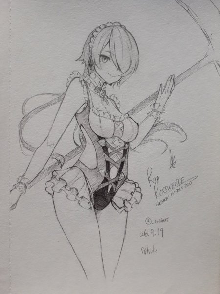 Мона скетч Геншин