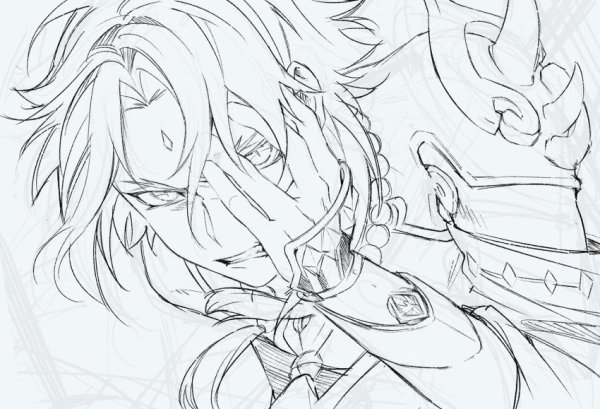 Баал Геншин скетч