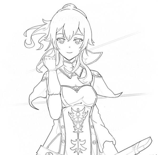 Раскраска Геншин Импакт