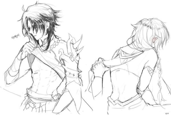 Сяо Геншин Импакт карандашом