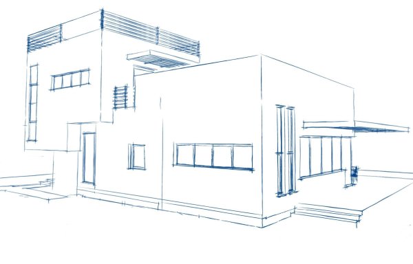 Эскиз макета здания