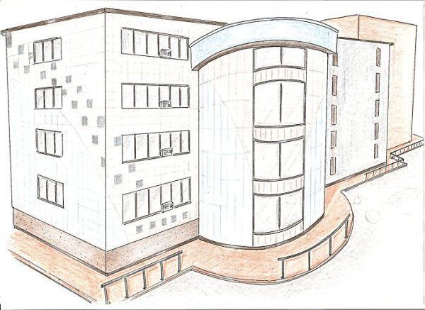Рисунки домов для срисовки современного