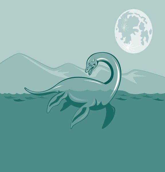 Лохнесское чудовище вектор