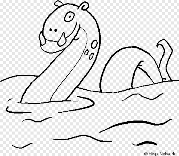 Лохнесское чудовище раскраска