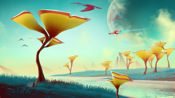 Космический пейзаж для детей