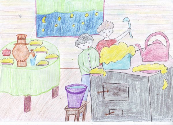 Мишкина каша иллюстрации к рассказу