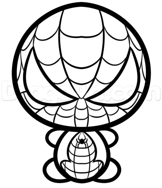 Рисунок человек паук для детей легко