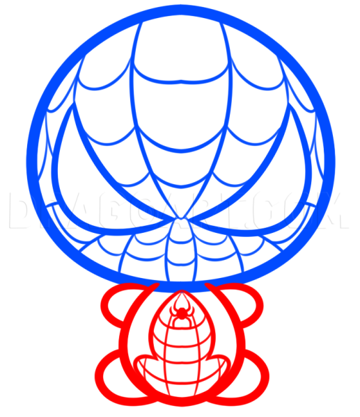 Рисунок человека паука для детей 8 лет