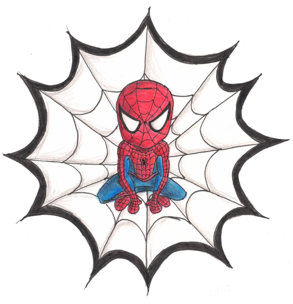 Человек паук рисунок для детей