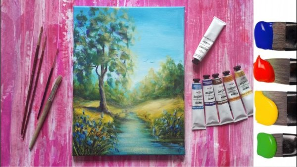 Рисунки красками