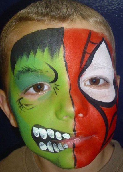 Легкий макияж на Хэллоуин для мальчиков