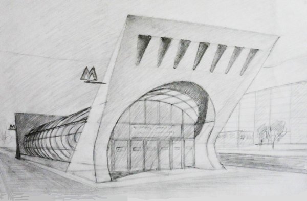 Город будущего рисунок