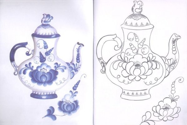 Чайный сервиз раскраска