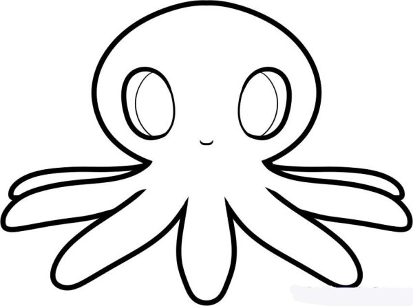 Поэтапное рисование осьминога для детей