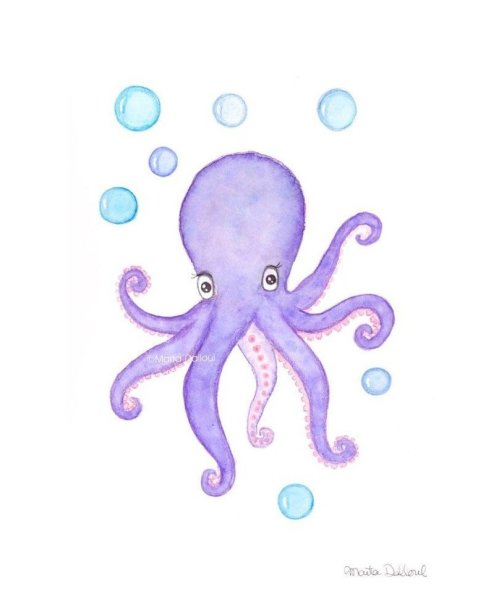 Раскраска осьминог