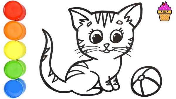 Раскраска кошечка