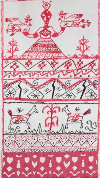 По мотивам народной вышивки