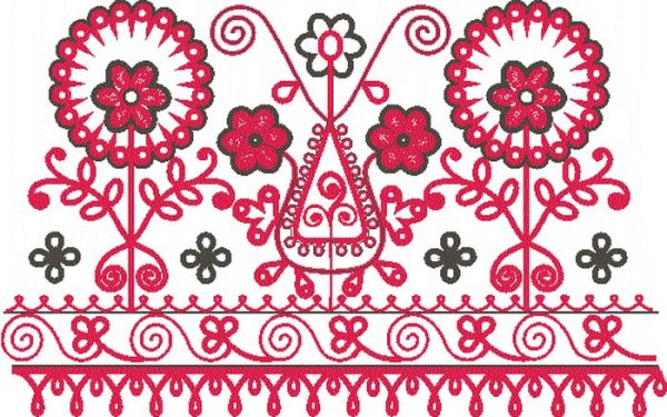 Русская народная вышивка эскиз