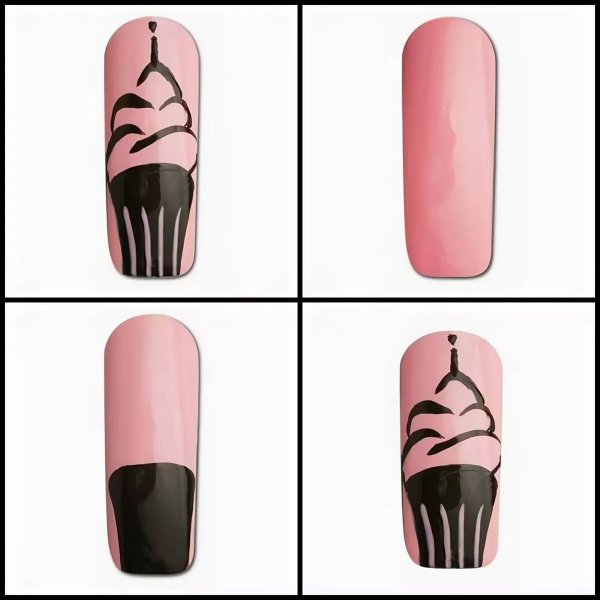 Вензеля на ногтях пошагово