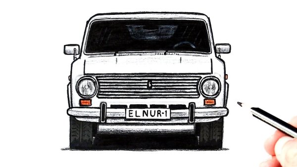 ВАЗ 2107 контур спереди