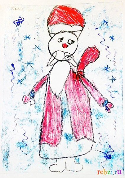 Рисунок на новый год пошагово