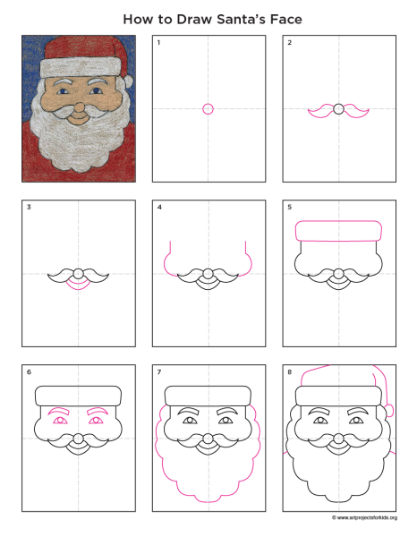 Дед Мороз для срисовки