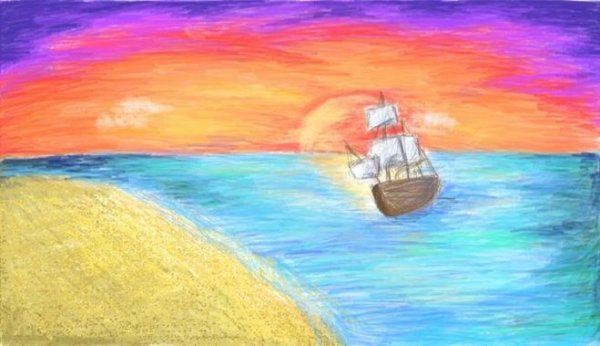 Морской пейзаж изо