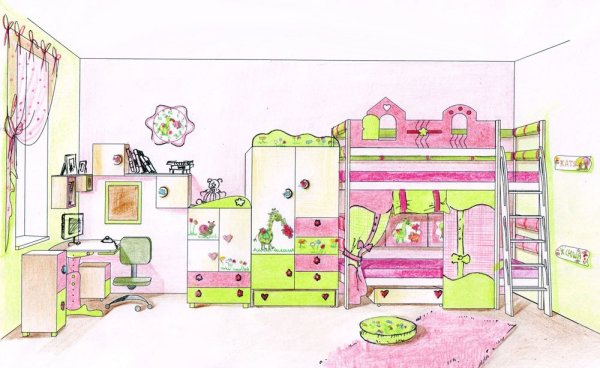 Эскиз детской комнаты