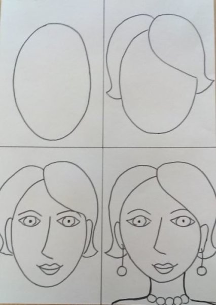 Портрет мамы рисунок карандашом