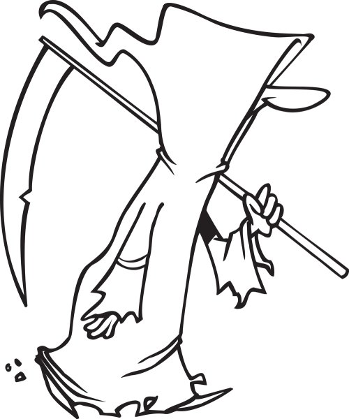 Раскраска смерть с косой