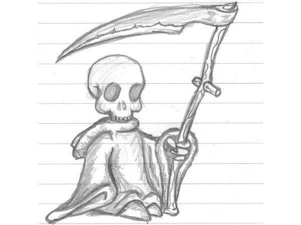 Жнец рисунок карандашом