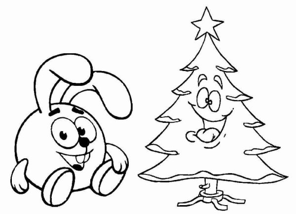 Новогодние рисунки для срисовки карандашом