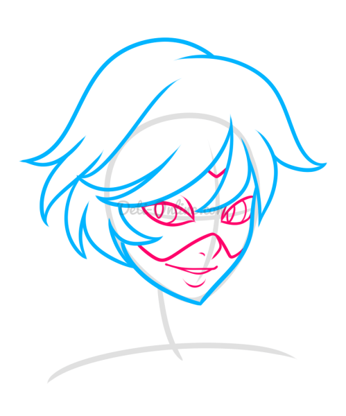 Поэтапное рисование супер кота