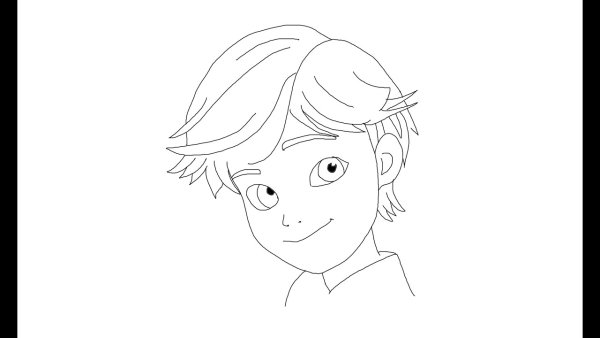 Раскраска супер кот и Эдриан