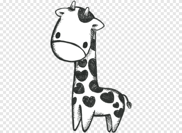 Пошаговое рисование жирафа