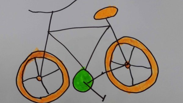 Рисование с детьми велосипед