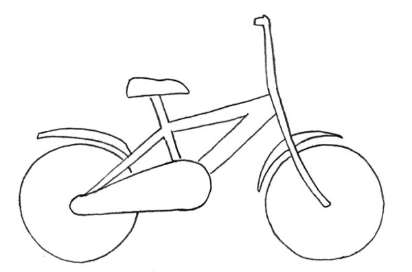 Велосипед рисунок легкий