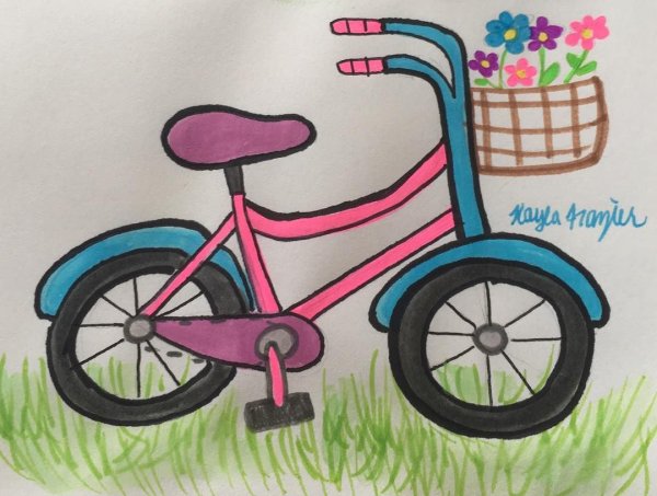 Велосипедист для срисовки