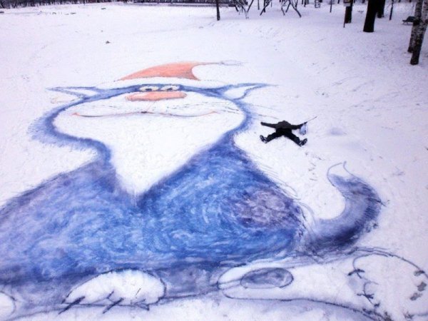 Рисование на снегу