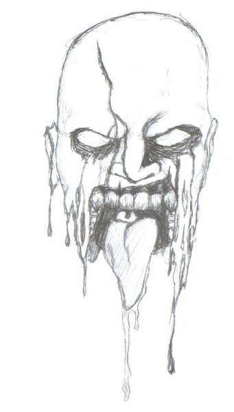 Зомби рисунок карандашом поэтапно