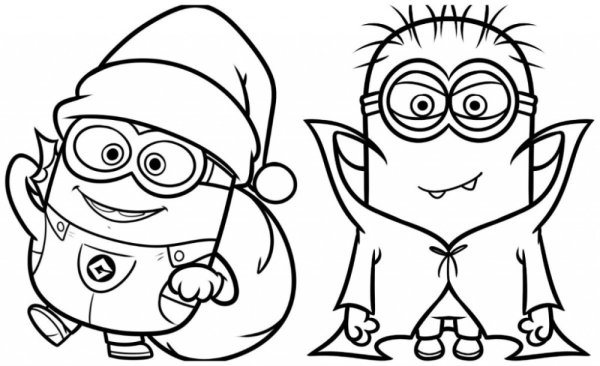 Детские раскраски Миньоны