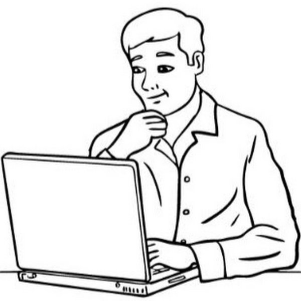 Человечки сидят за столом