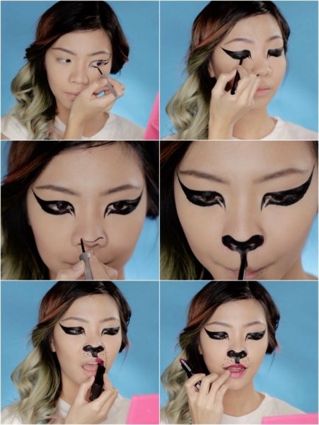 Рисование подводкой на лице