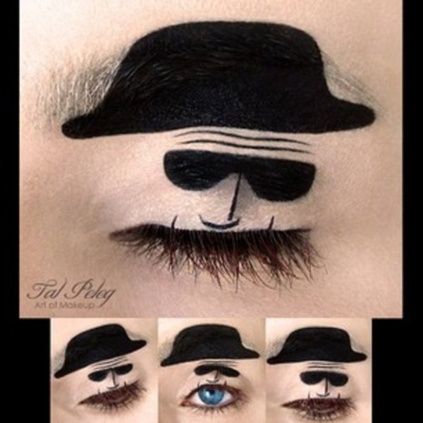 Мини рисунки на лице подводкой