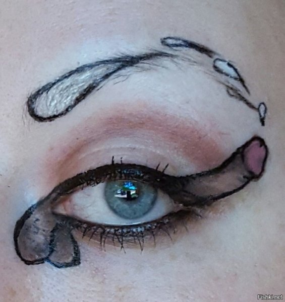 Рисунки на лице подводкой