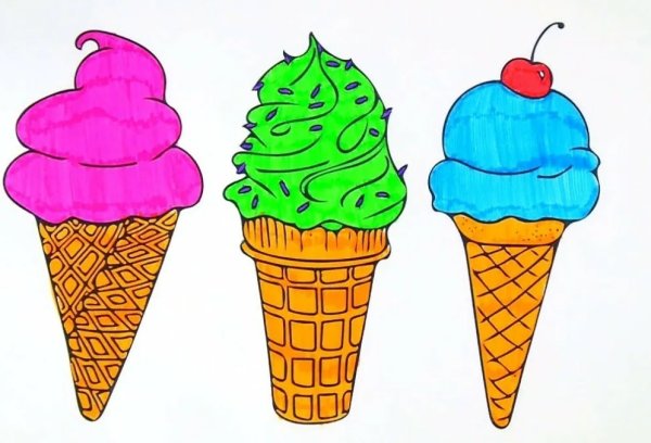 Рисунки для срисовки цветные