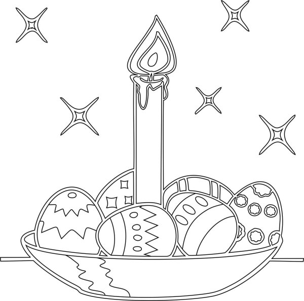 Пасха карандашом